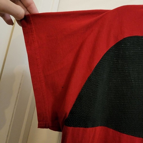 Adidas X Jeremy Scott Large Cropped Mesh Top Black Red Womens - Picture 3 of 7